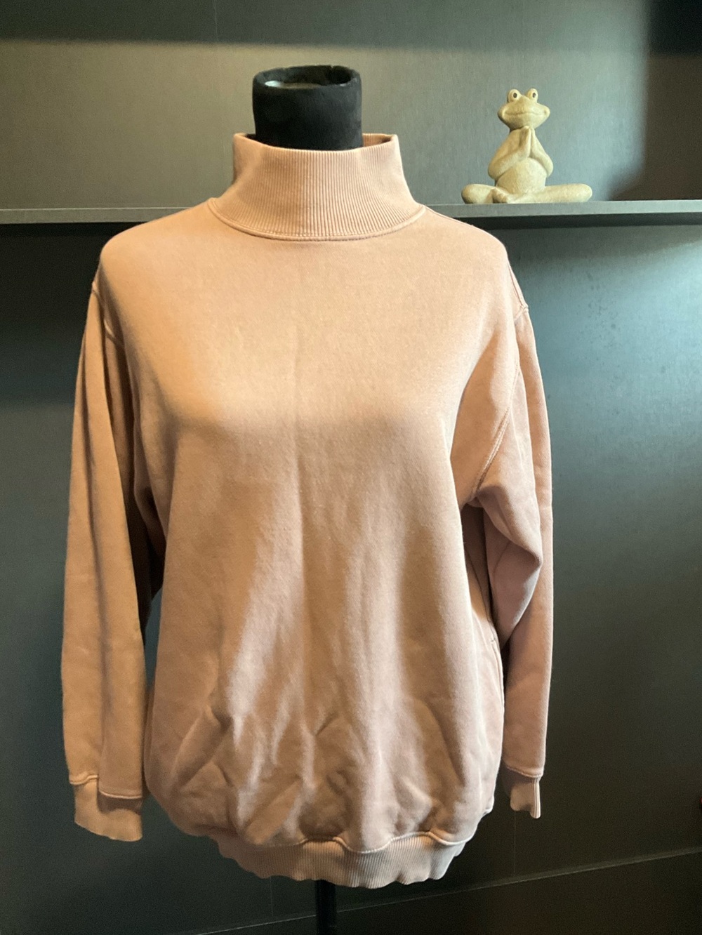 Aerie XS mauve oversized, mock neck sweatshirt